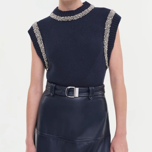 SIMKHAI Joanae Embellished Knit Sleeveless Pullover - Picture 3 of 17